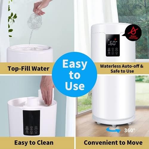 Humidifiers for Large Room Home Bedroom 2000 sq.ft. 17L/4.5Gal Large Humidifier - Image 9