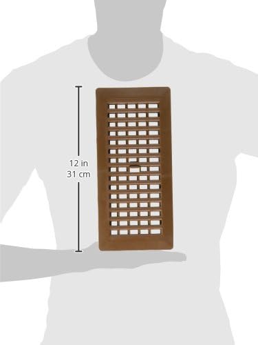 Decor Grates PL410-OB 4-Inch by 10-Inch Plastic Floor Register, Oak Brown - Image 5