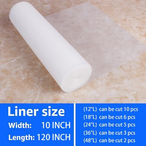 PABUSIOR Clear Kitchen Cabinet Liner: Waterproof Refrigerator Shelf Liner Small - Image 9