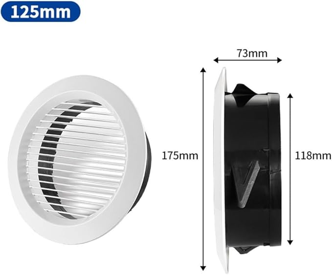 Adjustable Round Wall Vent Grille - Image 8