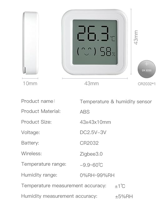 Zigbee Temperature and Humidity Sensor, - Image 6