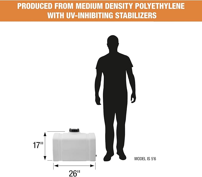 RomoTech 82123899 Polyethylene Domed Reservoir Water Tank, 26 gallon, Made In - Image 8