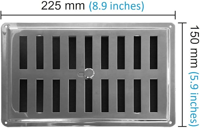Stainless Steel Adjustable Air Vent Grille – INOX AISI 316 Non-Magnetic - Image 9
