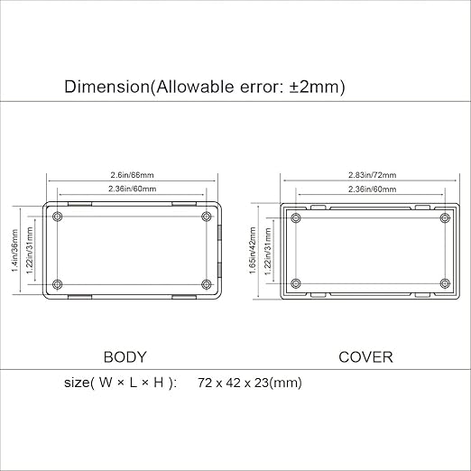 LeMotech Project Box 5 Pieces ABS Plastic Electrical Project Case Small - Image 7