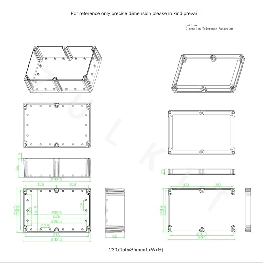 Junction Box, Zulkit Project Box IP65 Waterproof Outdoor Box ABS Plastic - Image 8