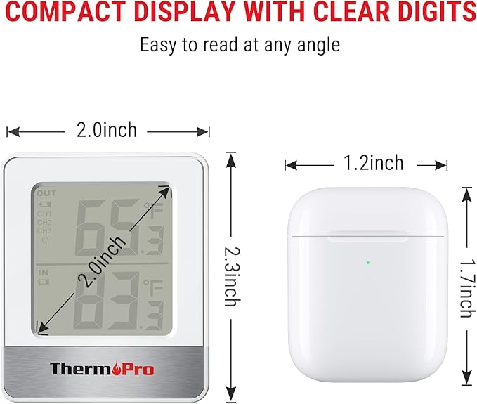 ThermoPro Indoor Outdoor Thermometer Wireless 500FT, Outside Greenhouse - Image 8