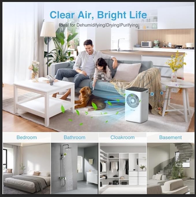 Dehumidifier, 1500 Sq. Ft 21 Pint Dehumidifier - Image 7