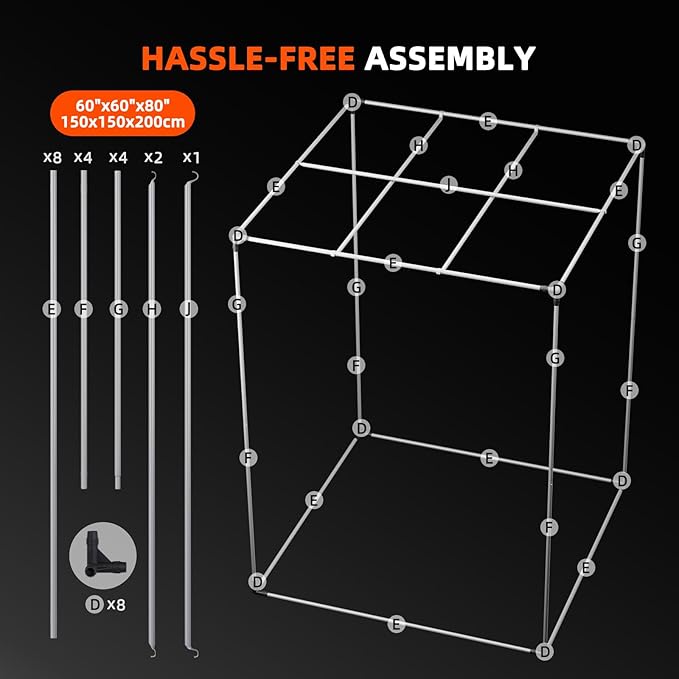 Spider Farmer 5x5 Grow Tent 2025 New, 1680D Thicken Mylar Canvas, - Image 9