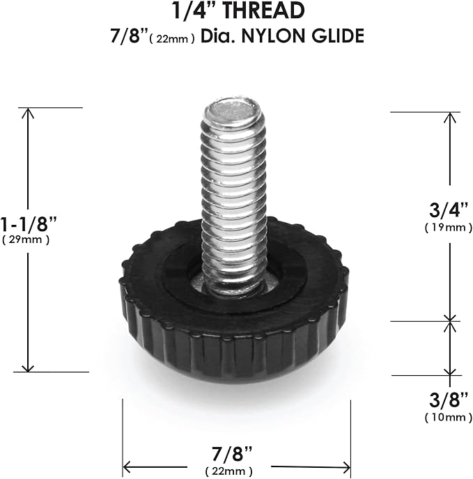 Slipstick Gorilla Outdoor Adjustable Furniture Levelers Weatherproof Screw in - Image 8