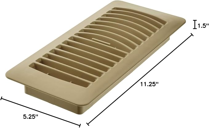 Imperial RG1445 Louvered Plastic Floor Register, 4x10 Inch, 5 Pack - Image 7