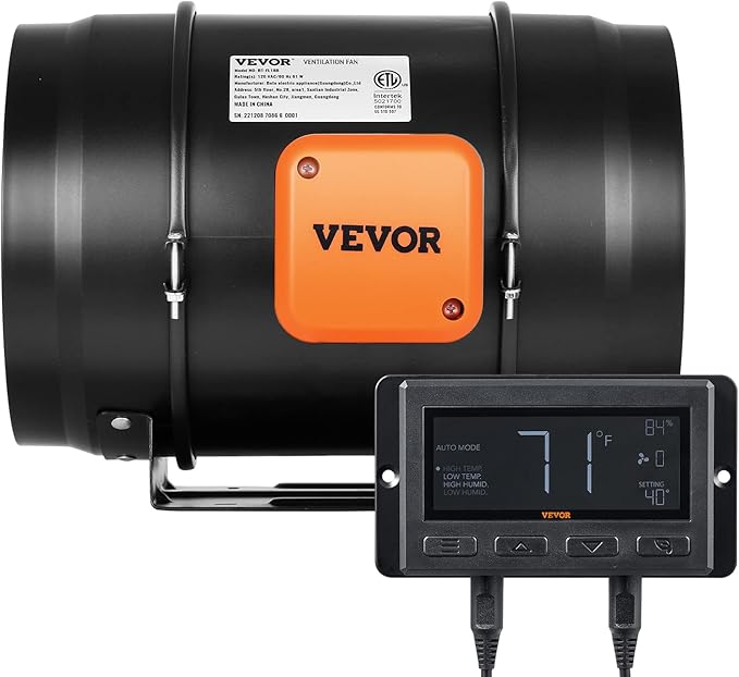 VEVOR Inline Duct Fan, 8-Inch 807 CFM - Image 9
