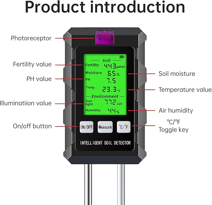 6 in 1 Soil Tester Digital Moisture Meter - Image 7