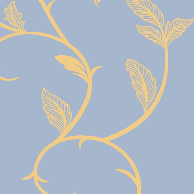 BUHUA Blackout Curtains Gold Foil Print Flower Vine Grommet Drapes, Room - Image 7