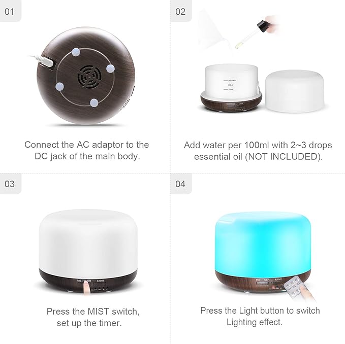 300ML Essential Oil Diffuser - Image 6