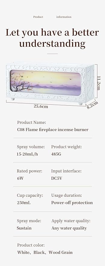 Fireplace Flame Essential Oil Diffuser - Image 9