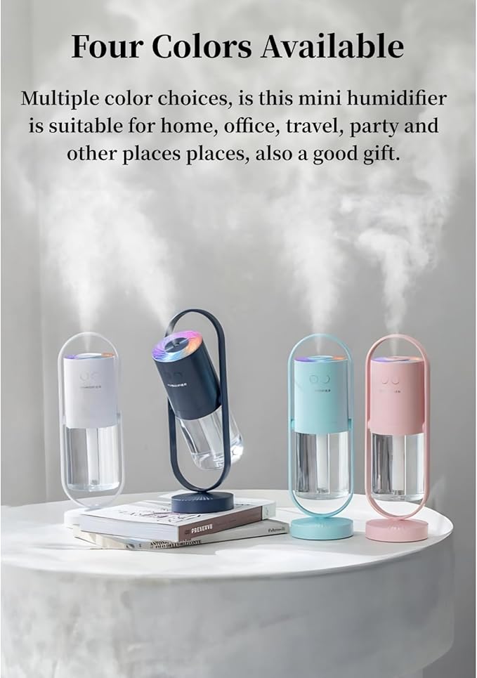 Portable Mini Humidifier, Compact 360° Rotating Cool Mist Air Humidifier - Image 8