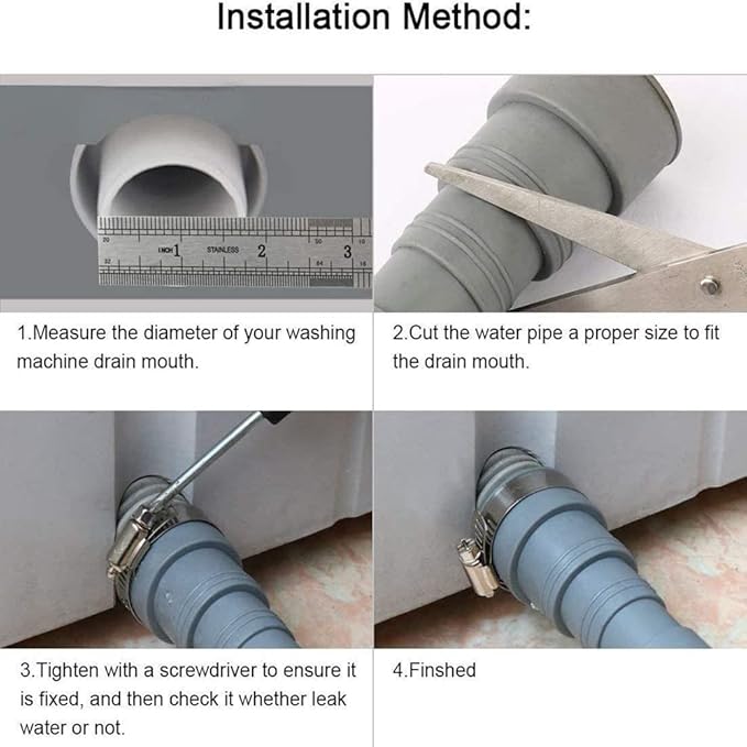 16.4ft Washing Machine Drain Hose, Universal Drain Hose Extension Kit - Image 9
