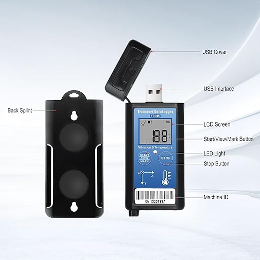 Tzone Vibration Data Logger 3-Axis Shock Datalogger USB - Image 8