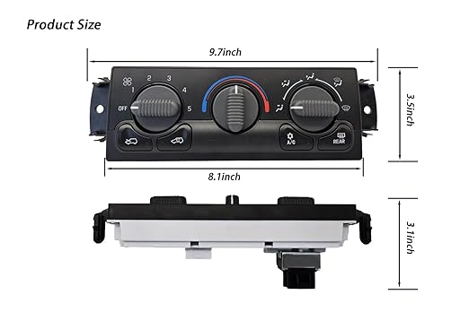 599-218 Front A/C Heater Climate Control Module Panel - Image 7