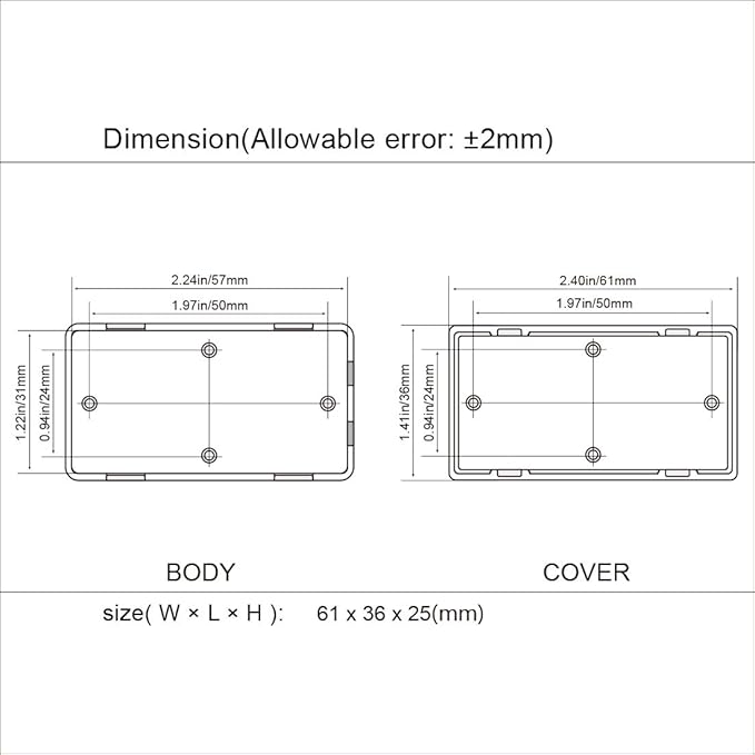 LeMotech 5Pcs ABS Plastic Electrical Project Case Power Junction Box, Project - Image 8