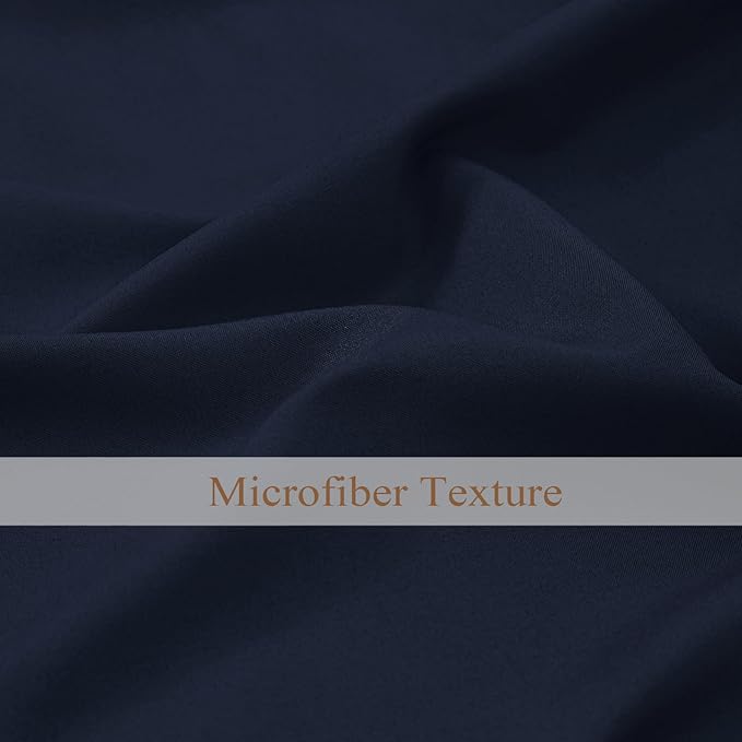 L.Z.E Navy Blue Light Filtering Curtains - Image 8