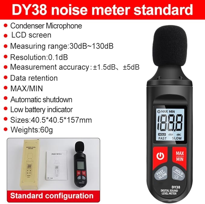 REDYY Sound Leveling Meter, High Precisions Sound Leveling Meter Decibel Noise - Image 9
