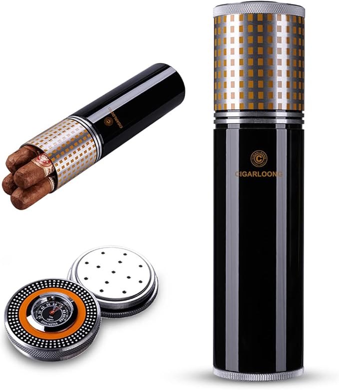 Travel Cigar Humidor Case/Box Metal Portable Air Tight Lid Smell Proof Cigar - Image 8