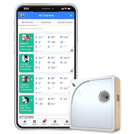 UbiBot WS1 WiFi Environmental Sensor: Temp, Light Monitoring | External Probe | - Image 8