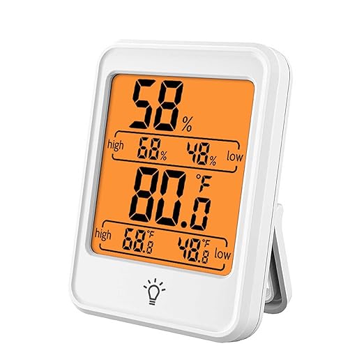 Digital Hygrometer Temperature Meter, Large Screen Battery Powered Indoor - Image 9