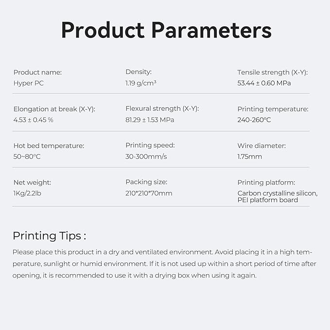 Creality Hyper PC Filament for 3D Printing, 3D Printer Filament - Image 8