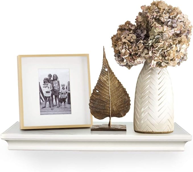 AHDECOR White Floating Shelves Wall Mounted, Deeper Wall Storage Shelf - Image 6