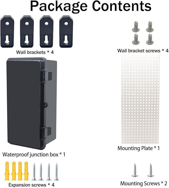 Junction Box, Hinged Black Cover IP67 Waterproof ABS Project Box - Image 7