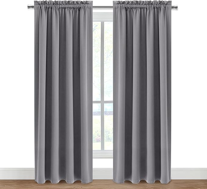 DWCN Blackout Curtains Room Darkening Thermal Insulated Bedroom Curtains Window - Image 9