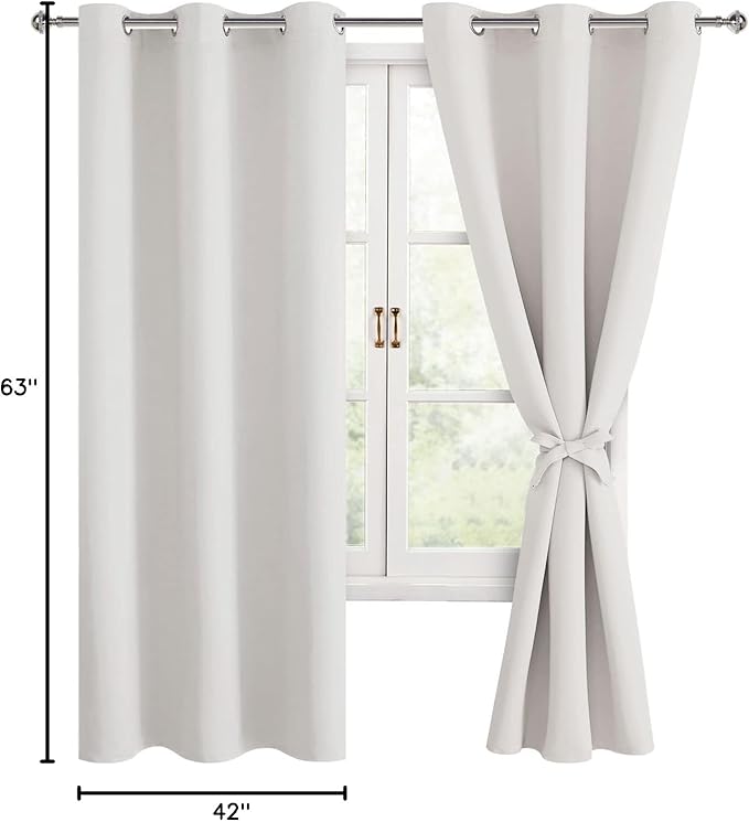 Hiasan Blackout Curtains for Bedroom, 42 x 63 Inches Length - Image 7