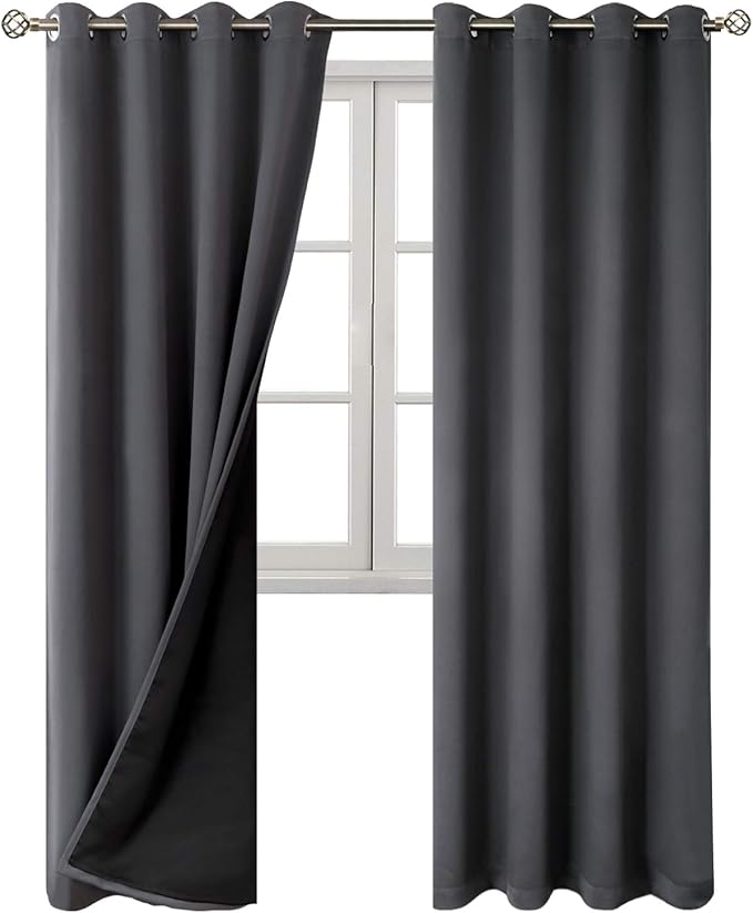 BGment Dark Grey Blackout Curtains - Image 8