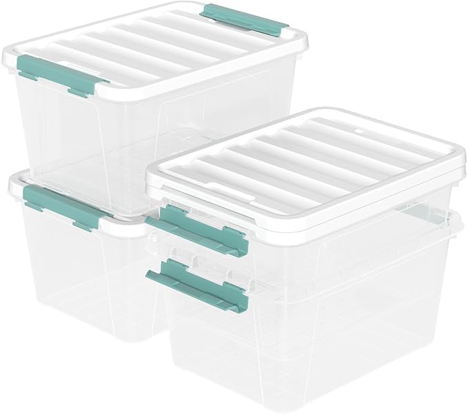 20 Quart Plastic Latching Storage Boxes - Image 7