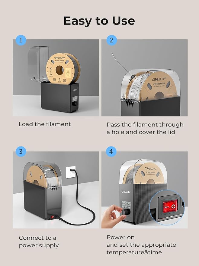Creality Filament Dryer Box Pro, Upgraded 360° Heating - Image 8