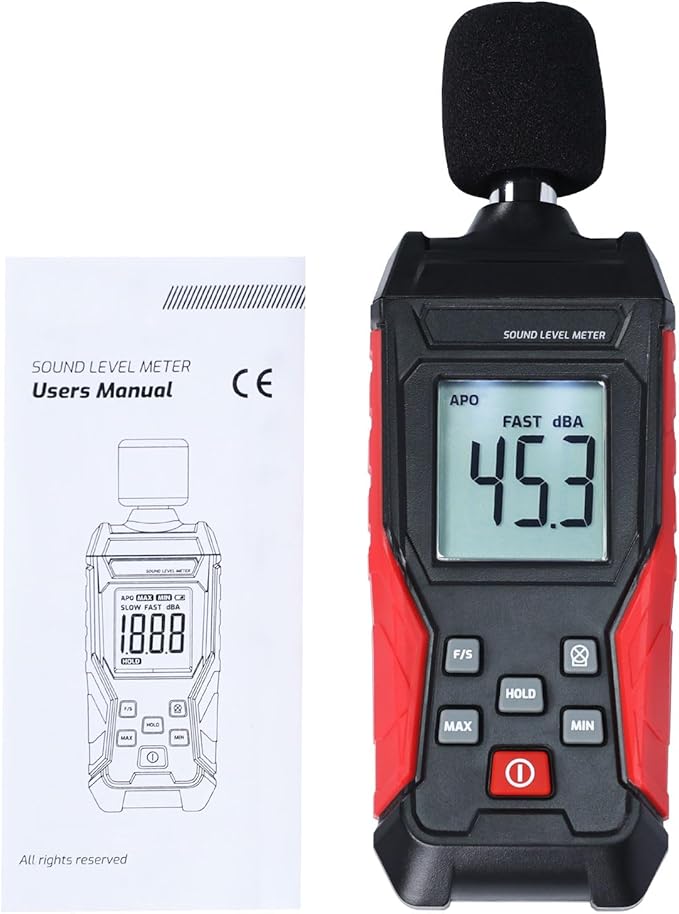 Noise Decibel Meter Portable Sound Level Meter SPL Meter 30 to 130dBA Range - Image 9