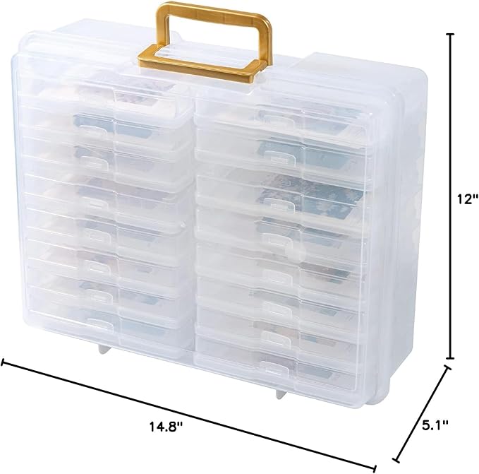 novelinks Transparent 4" x 6" Photo Organizers and Photo Storage Box - Image 9