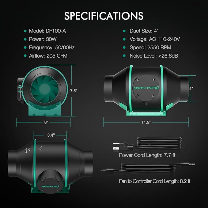 MARS HYDRO 2x4 Grow Tent Kit Complete System - Image 9