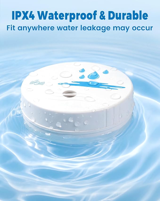 10 Pack Water Leak Detectors for Home, 100dB Waterproof Water Sensor Alarm Leak - Image 9