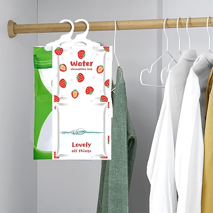 6 Pack Moisture Absorber Hanging Bags, Fragrance Free Humidity Packs, Hanging - Image 5