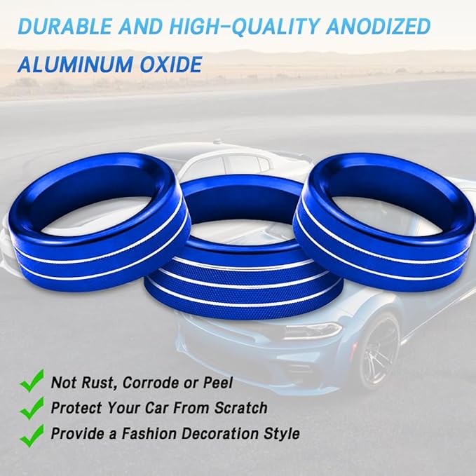 3PCS Air Conditioner Switch Button Knob Cover, Auto Accessories Climate Control - Image 7