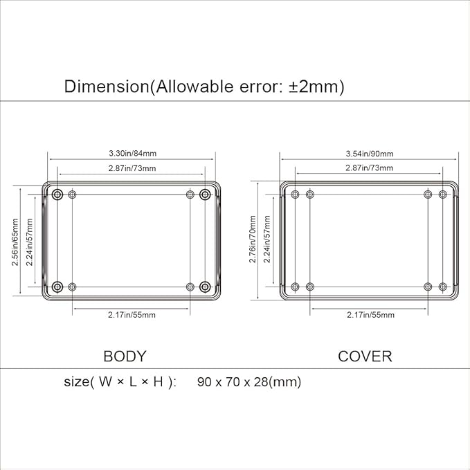 LeMotech 5 Pieces ABS Plastic Electrical Project Case Power Junction Box - Image 8