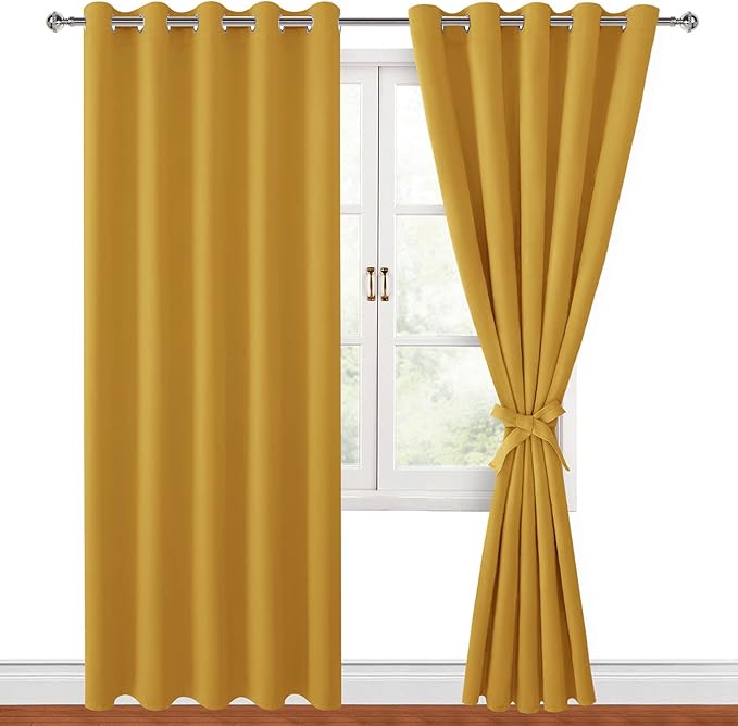 Hiasan Blackout Curtains for Bedroom, 60 x 84 Inches Long - Image 7