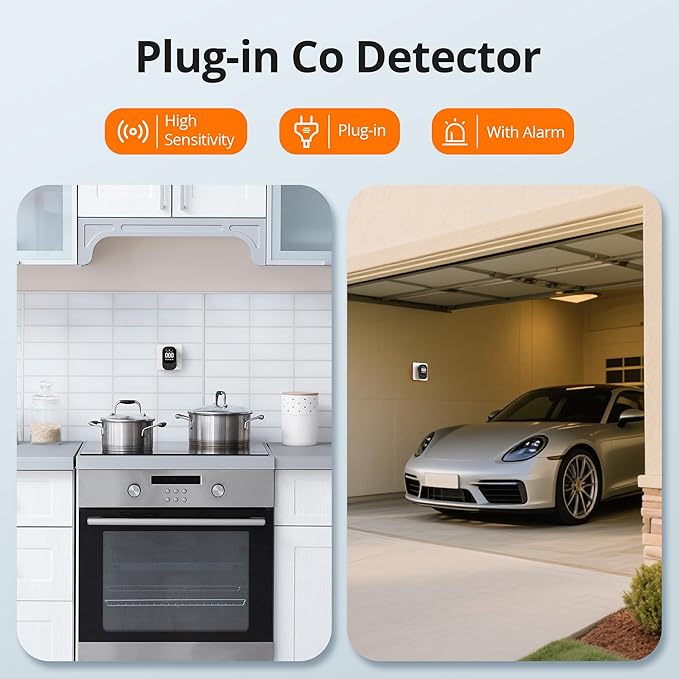 3-in-1 Carbon Monoxide Detectors INKBIRDPLUS Carbon Monoxide Detector Plug in - Image 9