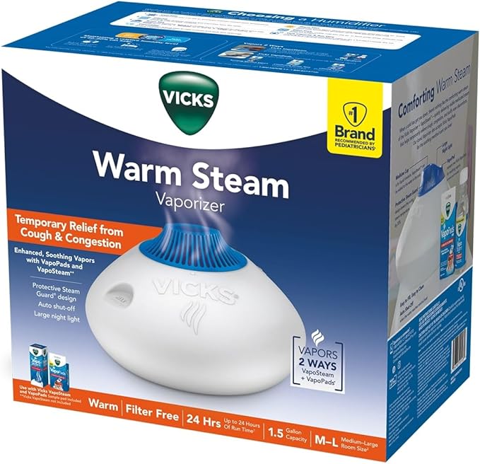 Vicks Warm Steam Vaporizer & Humidifier 1.5 Gallon Tank - Image 10