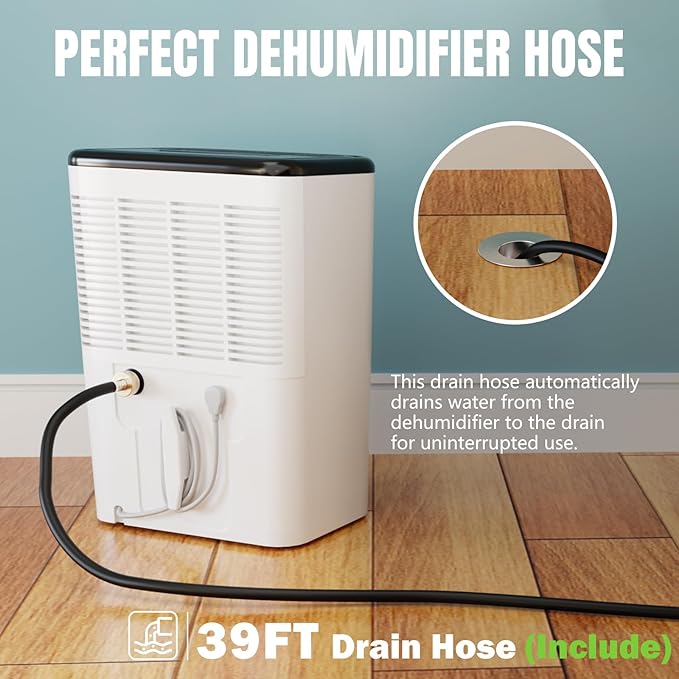 39FT Extension Drain Hose for Dehumidifier Indoor Dehumidifier Drain Hose - Image 7