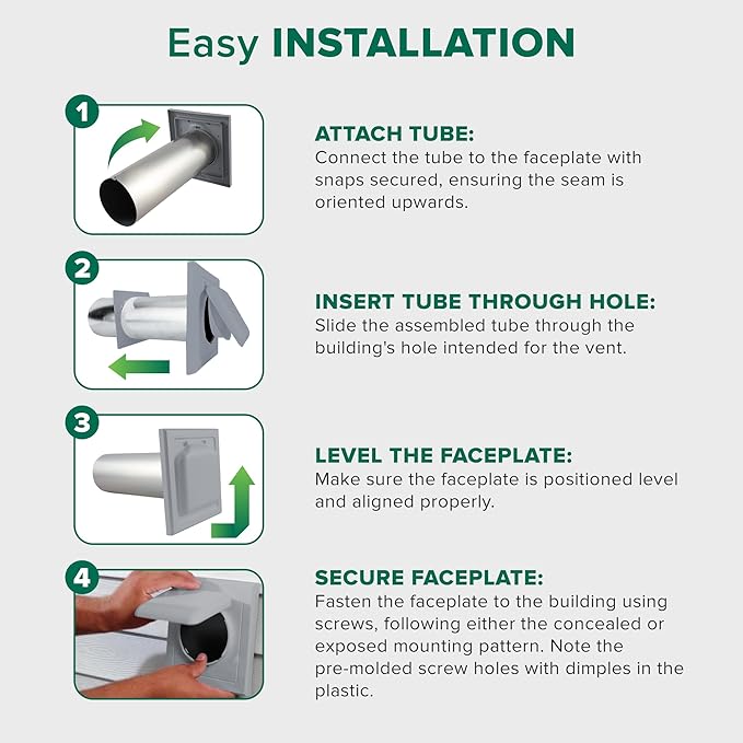 NO-PEST VENT, Exclusive Dual Door Dryer Vent Cover Outdoor 4 inch or Bathroom - Image 6