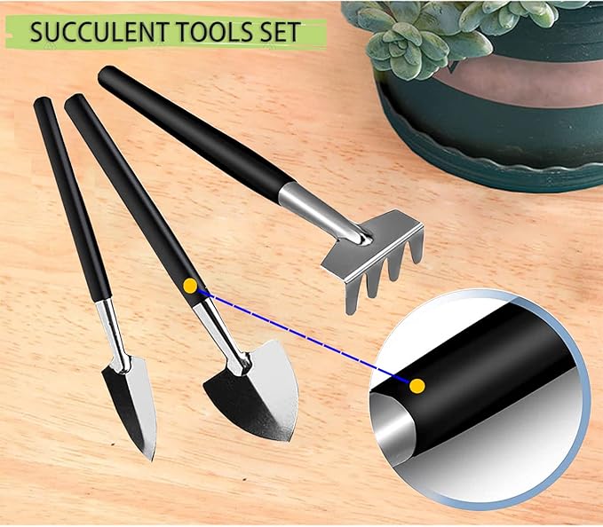 12 Pcs Succulent Tools Set Mini Transplanting Garden Tools Kit - Image 7